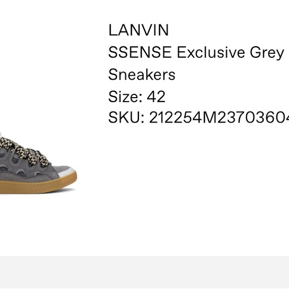 SSENSE Exclusive Lanvin Curb Sneakers - Picture 6 of 6